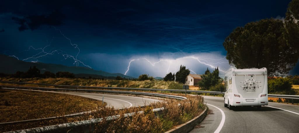 RV Driving In A Tornado