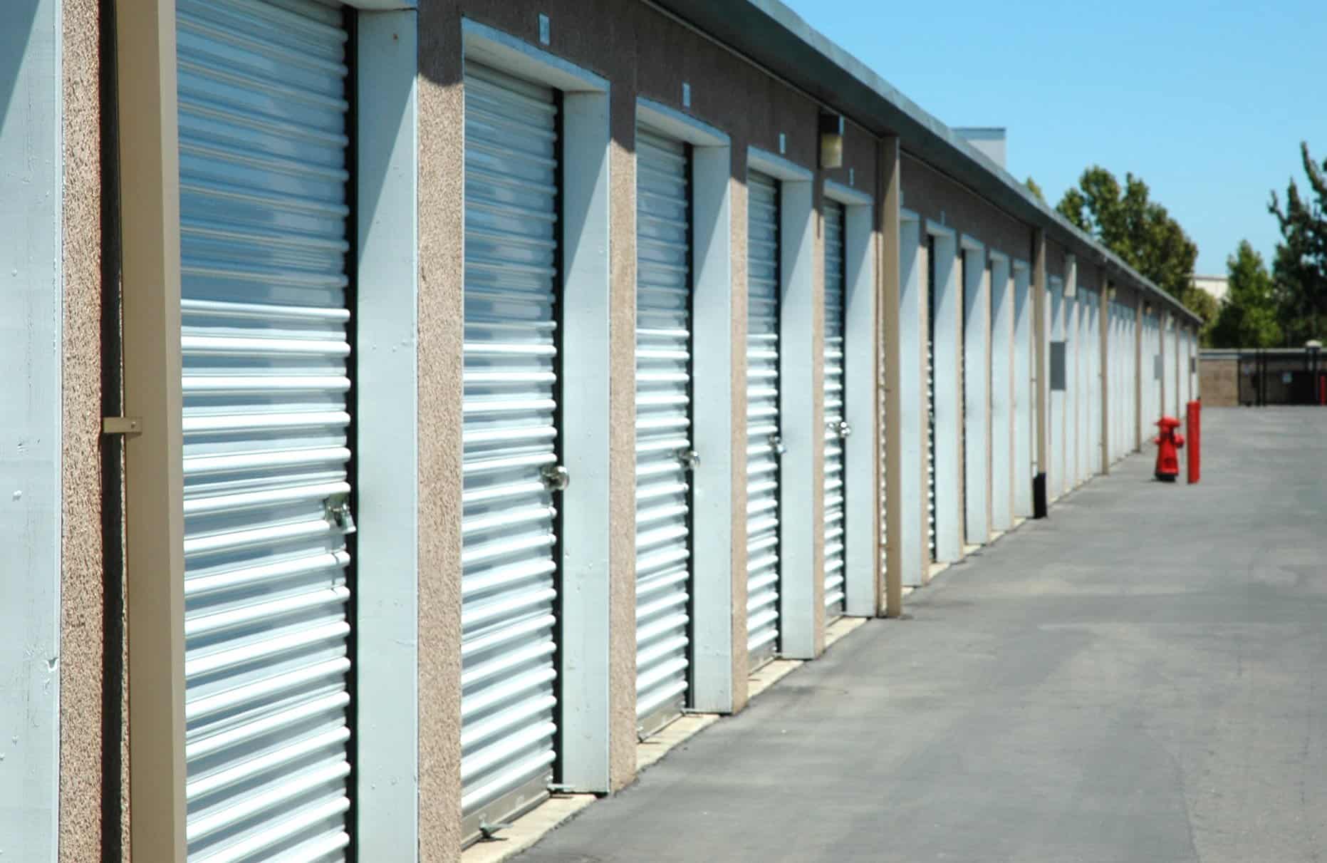 Row of enclosed parking