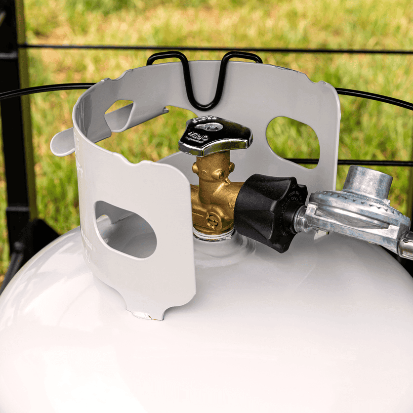Top of Propane tank attached for fill