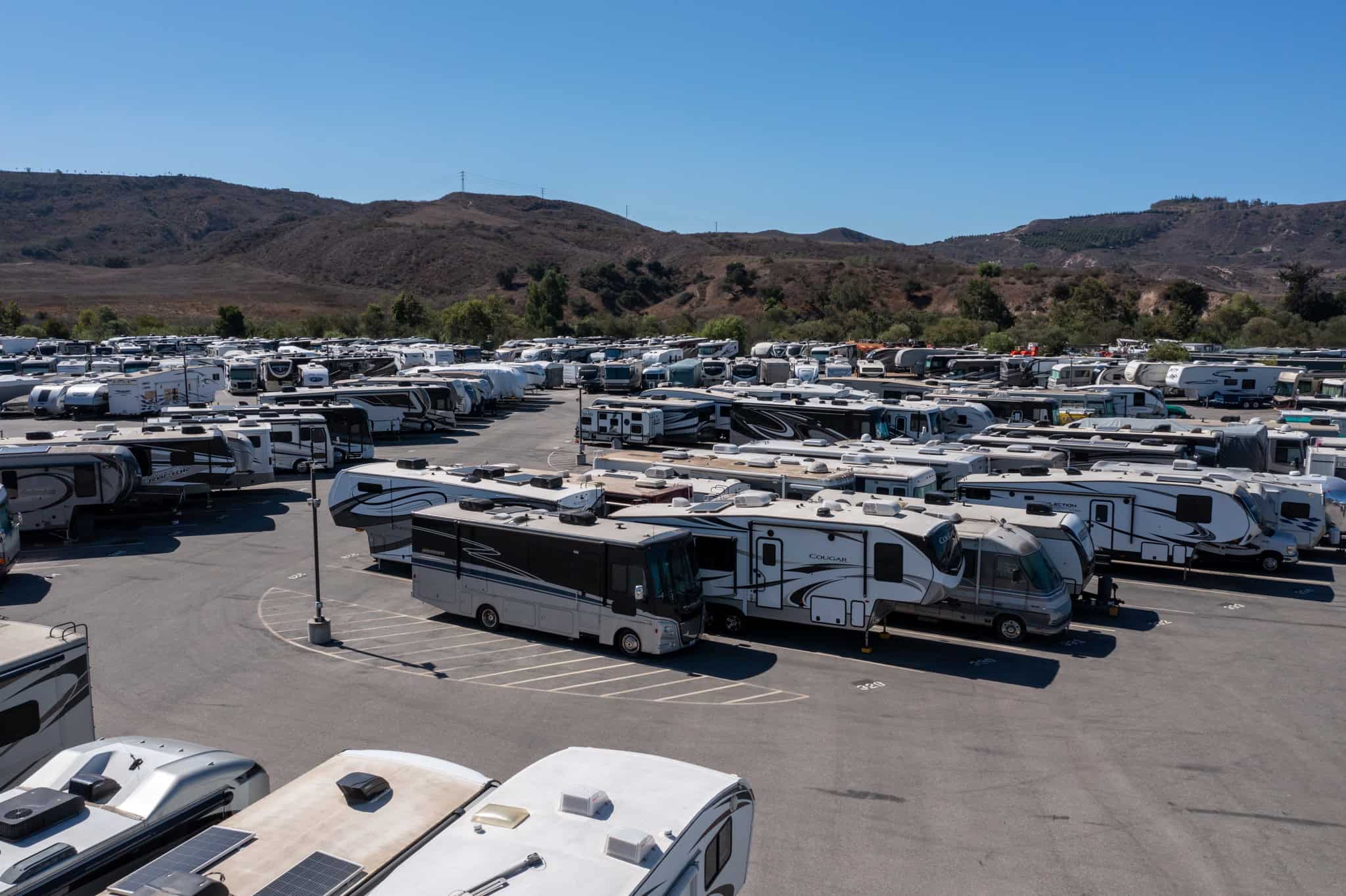 RV.Slots Simi Valley RV Aerial Drone shot