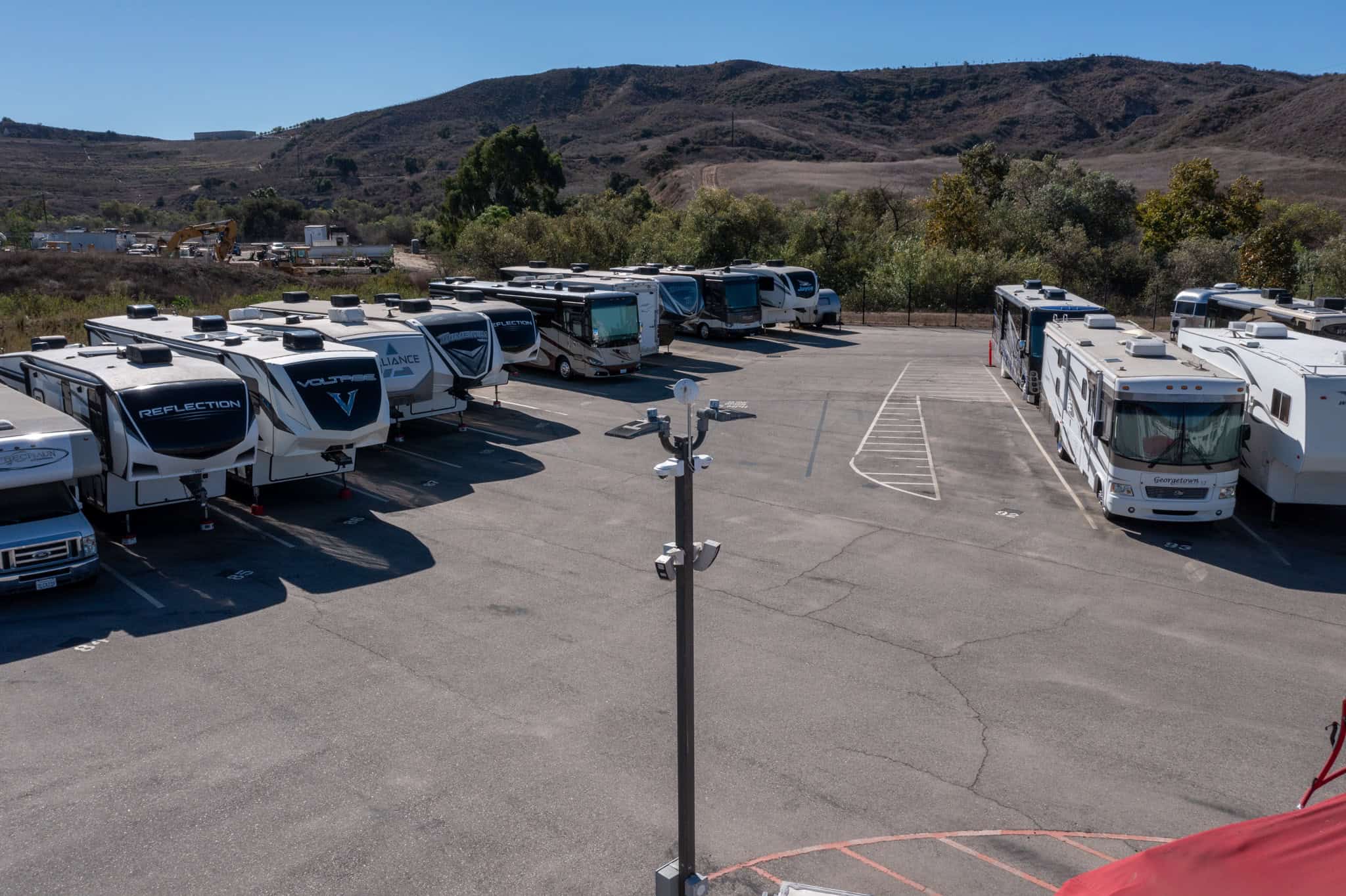 Security.Pole.b Outrig Storage Outdoor RV Parking