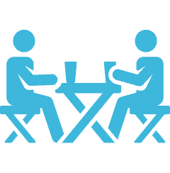 Family Picnic Area Blue Icon