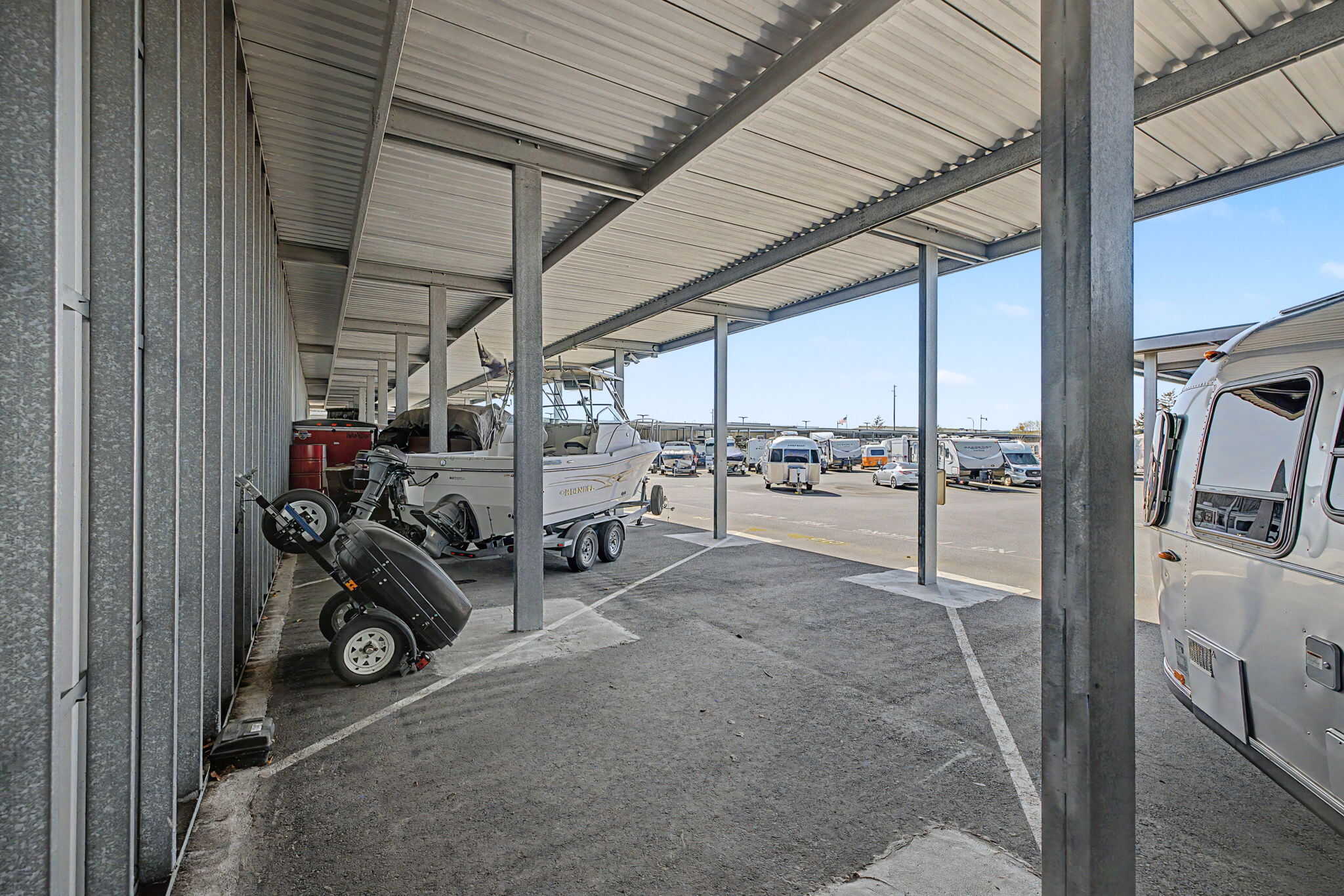 Outrig RV Boat Storage East Valley image from inside covered parking